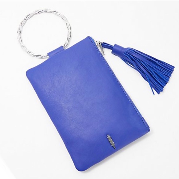 Thacker Handbags - THACKER Leather Clutch with Twisted Ring Handle